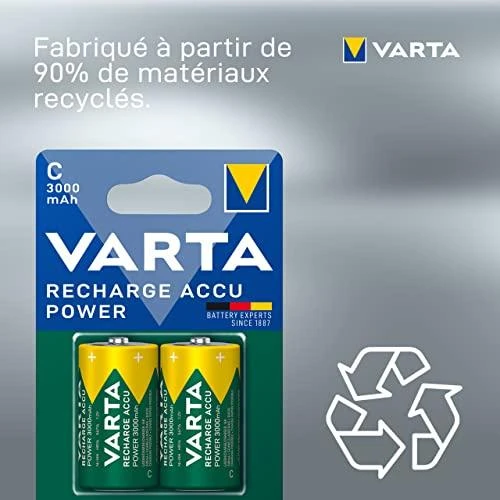 1x2 Varta įkraunamas Accu C Ready2Use NiMH Baby 3000 mAh