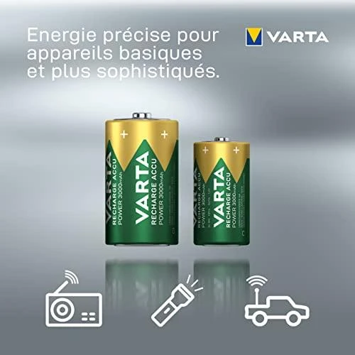 1x2 Varta įkraunamas Accu C Ready2Use NiMH Baby 3000 mAh