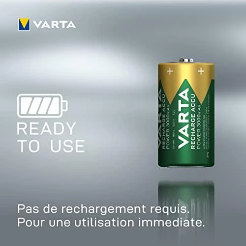 1x2 Varta įkraunamas Accu C Ready2Use NiMH Baby 3000 mAh