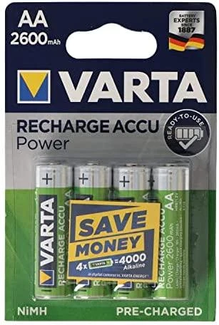 Įkraunami Elementai Varta AA R6 2600 mAh 5716 4 vnt. 