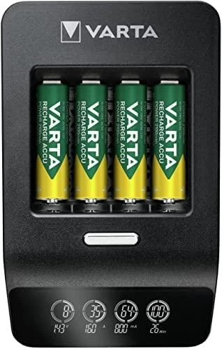 Varta LCD Ultra Fast Charger+ įsk. 4 Batt. 2100 mAh AA + 12V