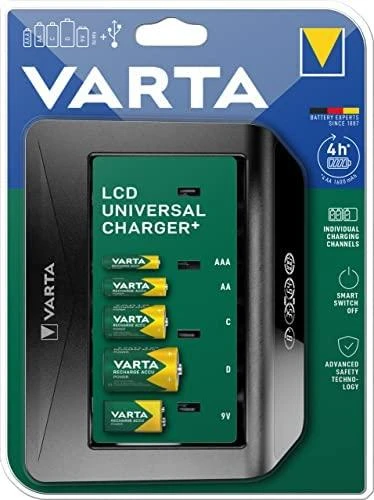 Varta AAA/AA/C/D/9V elementų kroviklis LCD Universal Charger Plus 57688