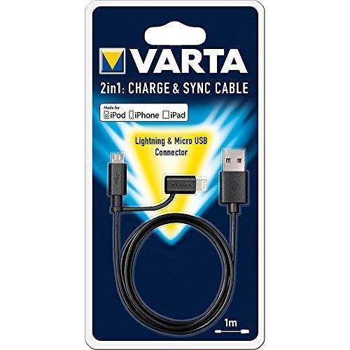 Varta Charge & sync laidas 2in1: Lightning & Micro USB 57943 laidas