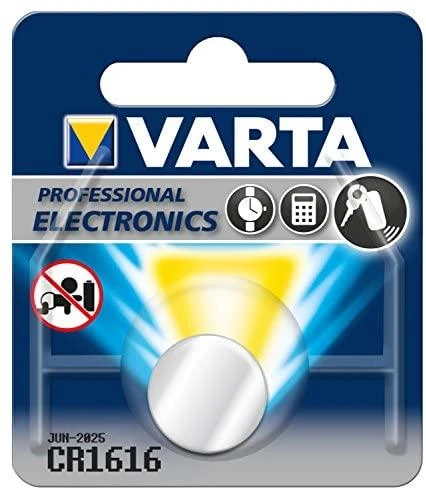 Varta Electronics CR1616 3V 55mAh elementas 6616, 1 vnt.