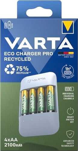 Varta Eco Charger Pro perdirbtas + 4 x 2100 mAh AA 57683 101 121