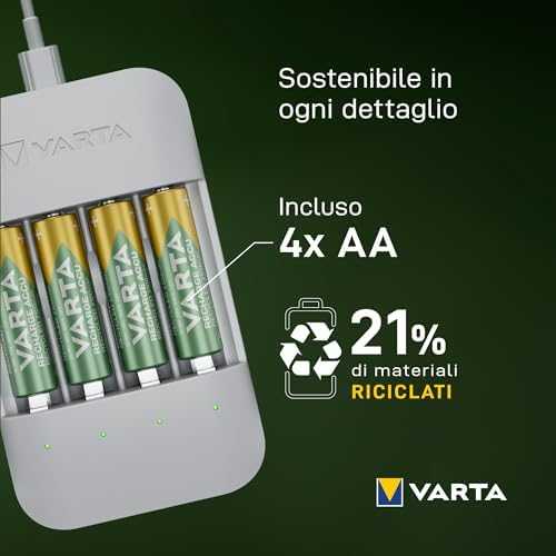 Varta Eco Charger Pro perdirbtas + 4 x 2100 mAh AA 57683 101 121
