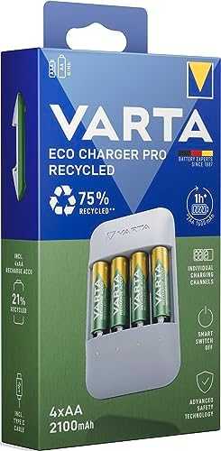 Varta Eco Charger Pro perdirbtas + 4 x 2100 mAh AA 57683 101 121
