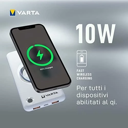 Varta Wireless Power bank-charger Energy 10000mAh 57913 išorinė baterija (powerbank)-pakrovėjas