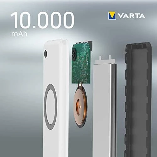 Varta Wireless Power bank-charger Energy 10000mAh 57913 išorinė baterija (powerbank)-pakrovėjas