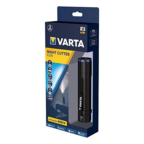 Varta Night Cutter F20R Rankinis žibintuvėlis Juoda LED