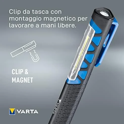 Varta 85131000 Rankinis žibintuvėlis Juoda COB LED