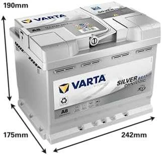 VARTA A8 AGM (D52) (560901068) 60Ah 680A akumuliatorius