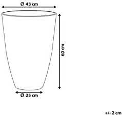 Beliani Gėlių vazonas CAMIA 43 cm smėlio spalvos
