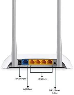 TP-LINK 300Mbps Wireless N Maršrutizatorius Broadcom 2T2R 2.4GHz 802.11n/g/b Integruotas 4 prievadų jungiklis 2 antenos