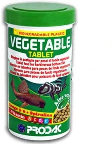 Prodac Vegetable Planšetė tabletės žolėdėms dugninėms žuvims 50ml 30g