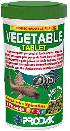 PRODAC VEGETABLE Planšetė tabletės veg. dugninėms žuvims 100ml 60g