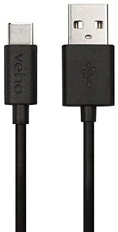 Kabelis USB Veho USB-A - USB-C 1 m Juodas (VCL-003-C-1M)