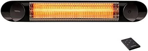 Anglies pluošto infraraudonųjų spindulių šildytuvas Veito BLADE, juodas