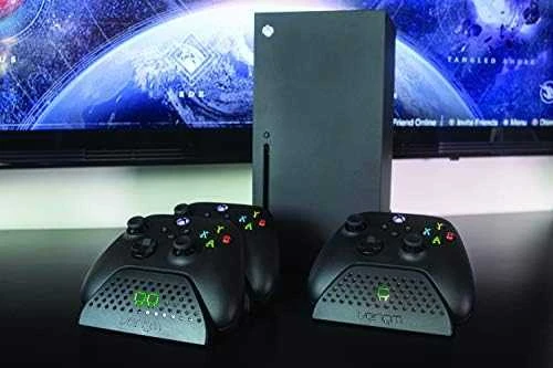 Venom įkrovimo stotelė su įkraunamu akumuliatorių bloku, juoda, skirta XBOX Series X/S