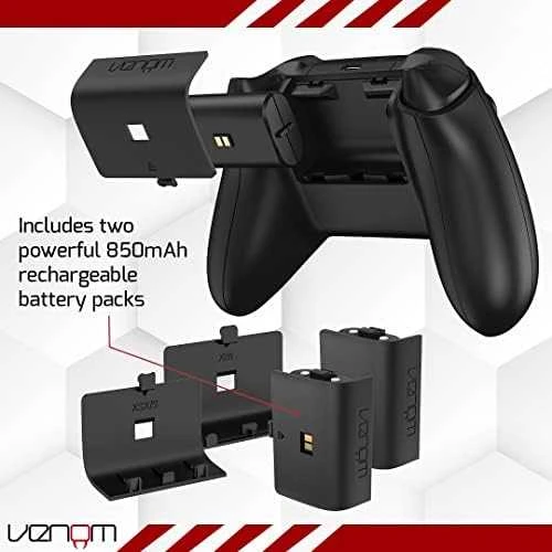 VENOM Doko stotelė do padów XBOX One/XBOX Series juoda + 2x akumulator