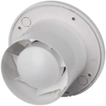 Europlast Vonios kambario ištraukimo ventiliatorius, apvalus EA100 Vonios kambario ventiliatorius, 15 W, skersmuo 10 cm, Baltas