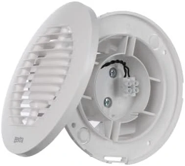 Europlast Vonios kambario ištraukimo ventiliatorius, apvalus EA100 Vonios kambario ventiliatorius, 15 W, skersmuo 10 cm, Baltas