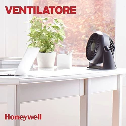 Honeywell HT900E4, Buitinis mentinis ventiliatorius, Juoda, Grindys, Sienas, 39 dB, 18 cm, 740 m³/h