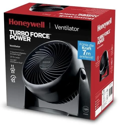Honeywell HT900E4, Buitinis mentinis ventiliatorius, Juoda, Grindys, Sienas, 39 dB, 18 cm, 740 m³/h