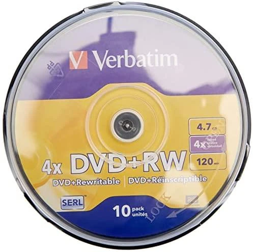 VERBATIM DVD+RW DLP 4,7 GB SPINDLE 4X