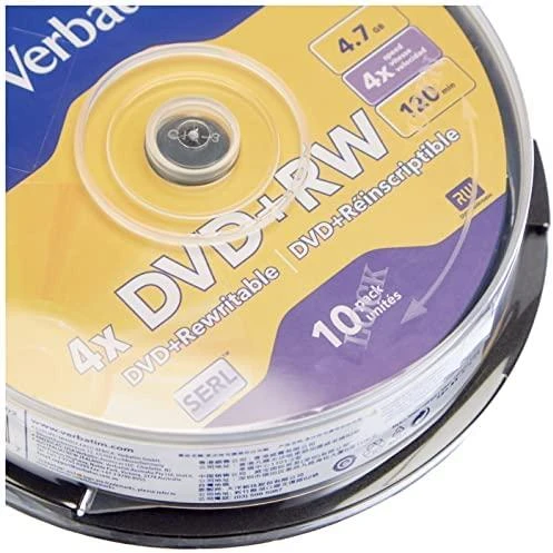VERBATIM DVD+RW DLP 4,7 GB SPINDLE 4X