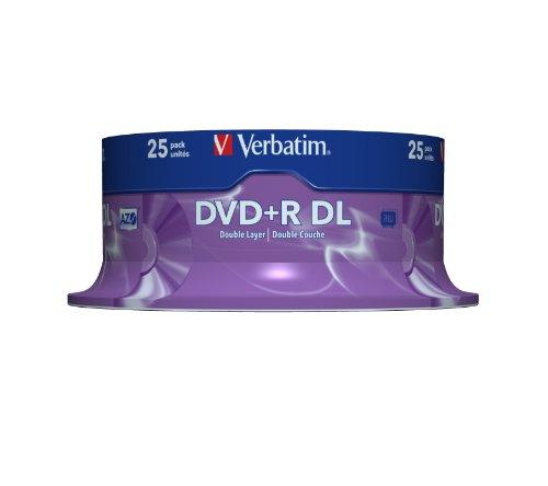 Verbatim DVD+R Double Layer 8x Matt Sidabrinis 25pk Spindle 8,5 GB DVD+R DL 25 vnt