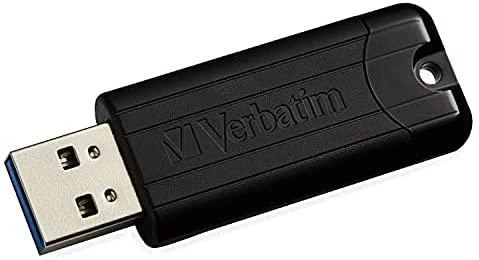 Verbatim PinStripe USB atmintukas 64 GB USB A tipo 3.2 Gen 1 (3.1 Gen 1) Juoda