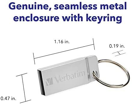 Verbatim Pendrive 64GB USB-A 2.0 Metal Executive sidabro spalvos 98750