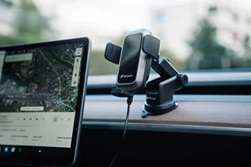 „Verbatim FWC-03 Pro Qi“ greitas belaidis automobilinis įkroviklis, automatiškai tvirtinamas, Juodas
