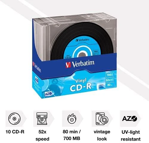 Verbatim CD-R AZO Data Vinyl 700 MB 10 vnt