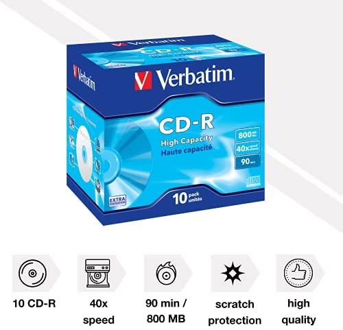 Verbatim CD-R/DL/->40X/10-PACK-JEWEL 800MB