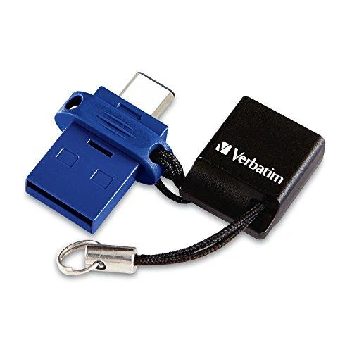 Atminties kortelė Verbatim Pendrive 64GB USB-C/USB-A juodos spalvos 49967