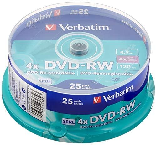 Verbatim (43639) DVD-RW rietuvė 4.7GB 25vnt.