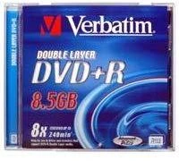 Verbatim DVD+R dvisluoksnis AZO Matt Sidabrinis 8,5 GB, 8 x, plastikinis brangakmenis