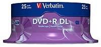 Verbatim DVD+R Double Layer 8x Matt Sidabrinis 25pk Spindle 8,5 GB DVD+R DL 25 vnt
