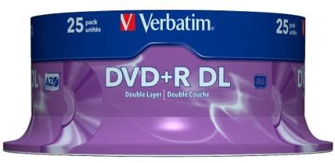 Verbatim DVD+R Double Layer 8x Matt Sidabrinis 25pk Spindle 8,5 GB DVD+R DL 25 vnt