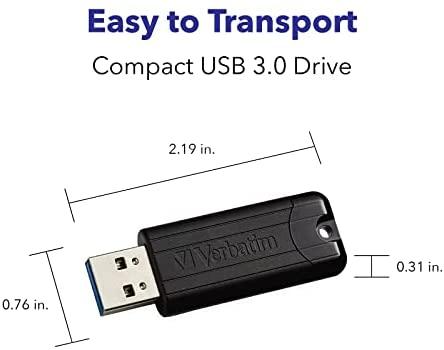 Verbatim PinStripe USB atmintukas 256 GB USB A tipo 3.2 Gen 1 (3.1 Gen 1) Juoda