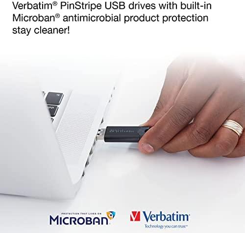 Verbatim PinStripe USB atmintukas 256 GB USB A tipo 3.2 Gen 1 (3.1 Gen 1) Juoda