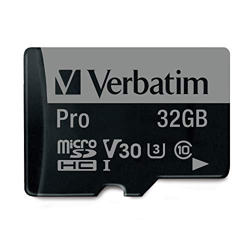 Verbatim Atminties kortelė Micro SD 32GB + adapter Pro U3 juodos spalvos 47041
