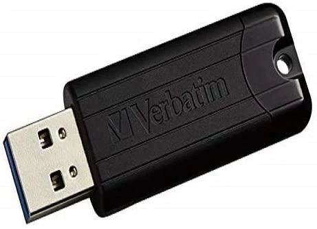 VERBATIM PINSTRIPE USB Stick 128GB 3.0 juodas