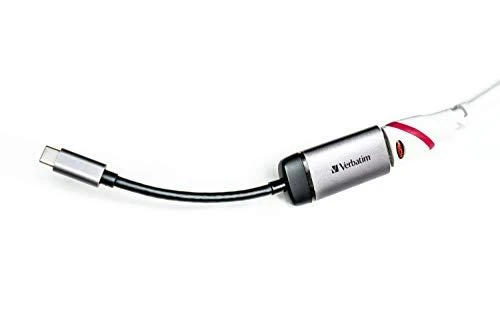 Verbatim 49143 vaizdo kabelio adapteris 0,01 m C tipo USB HDMI Juoda, Sidabras