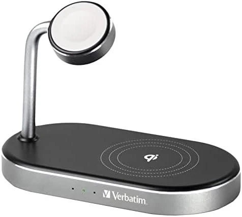 Verbatim WCS-02 3in1 Qi MFi Wireless Apple+QC 3.0 įkroviklis mažmeninė prekyba