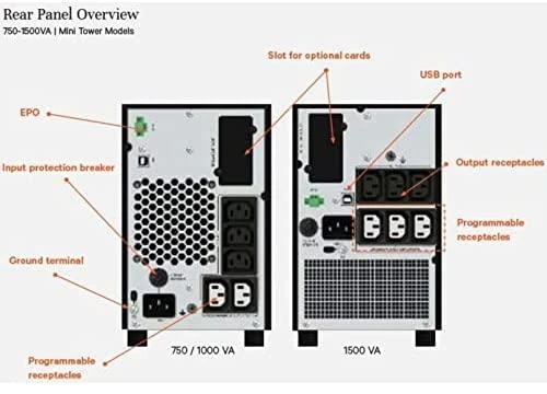 VERTIV EDGE UPS 750VA 230V bokštas