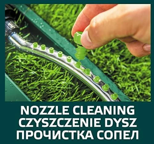 Verto Osciliacinis purkštuvas, purškimo plotas 13 x 18 m, 16 purškimo antgalių, antgalių atkimšimo adata