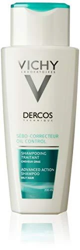 Vichy Dercos Oil Control Treatment Šampūnas šampūnas riebiems plaukams, 200 ml